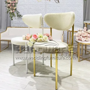 Gold Metal Leg Dining Chair