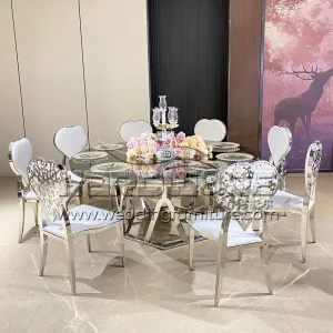 Hardware Wedding Mirror Glass Banquet Table