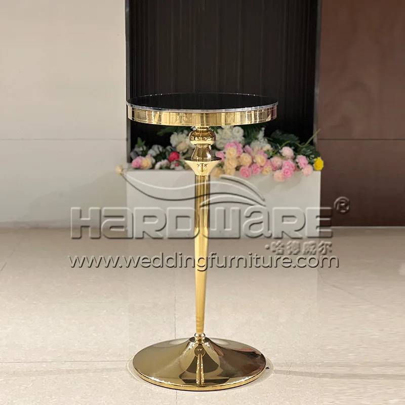 Gold Round Cocktail Table