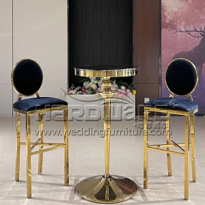 Gold Round Cocktail Table