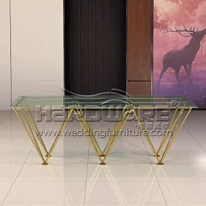 Glass top dinner table