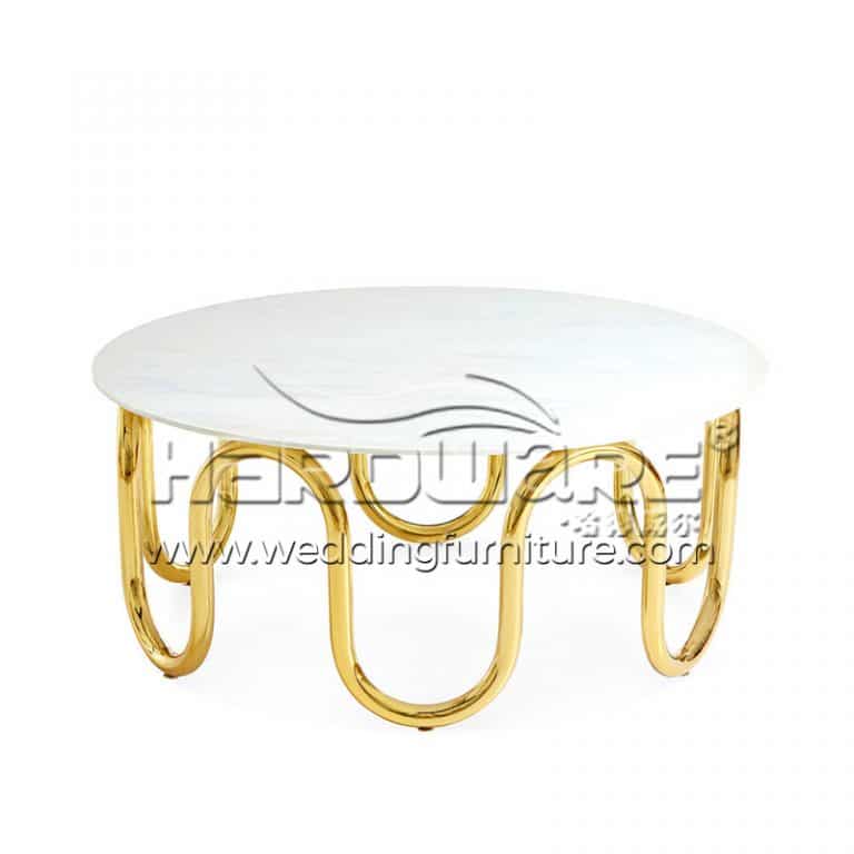 Coffee Round Table Wave Design Living Room Cocktail Table