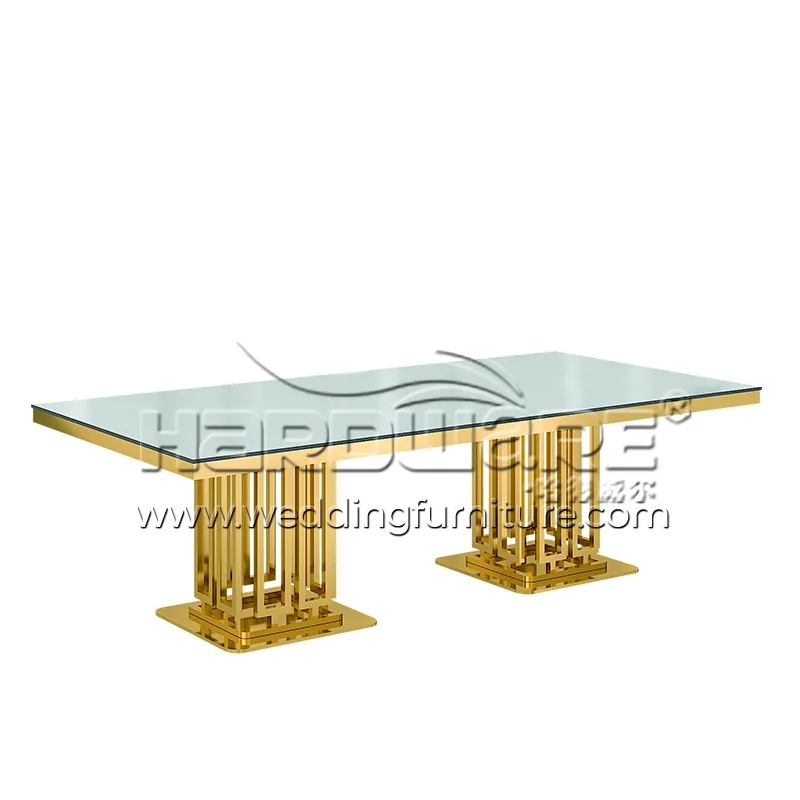 Mirror Glass Banquet Table