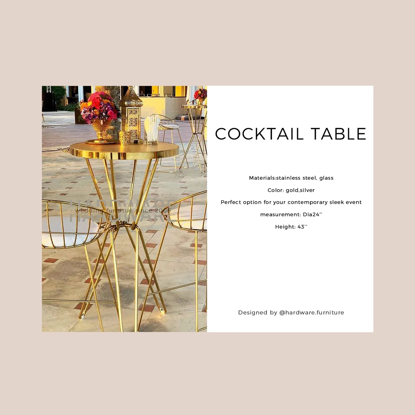 Luxe Stand Cocktail Table