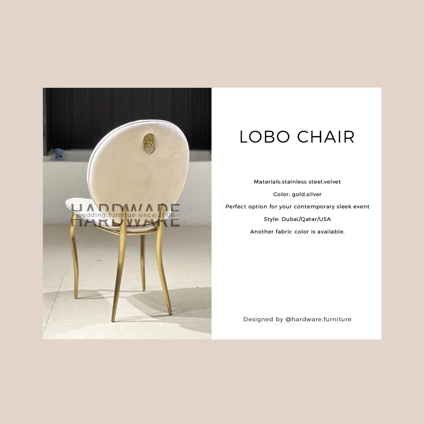 The Lobo Chair with Elegant Back Ring