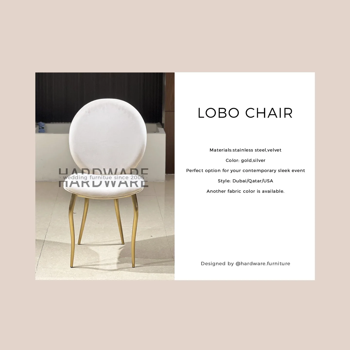 The Lobo Chair with Elegant Back Ring