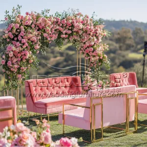 Pink Velvet Sofa