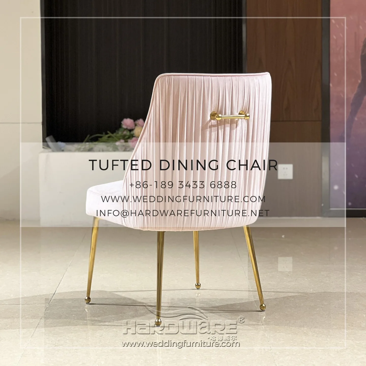 The Tufted Dining Chair's Back Handle