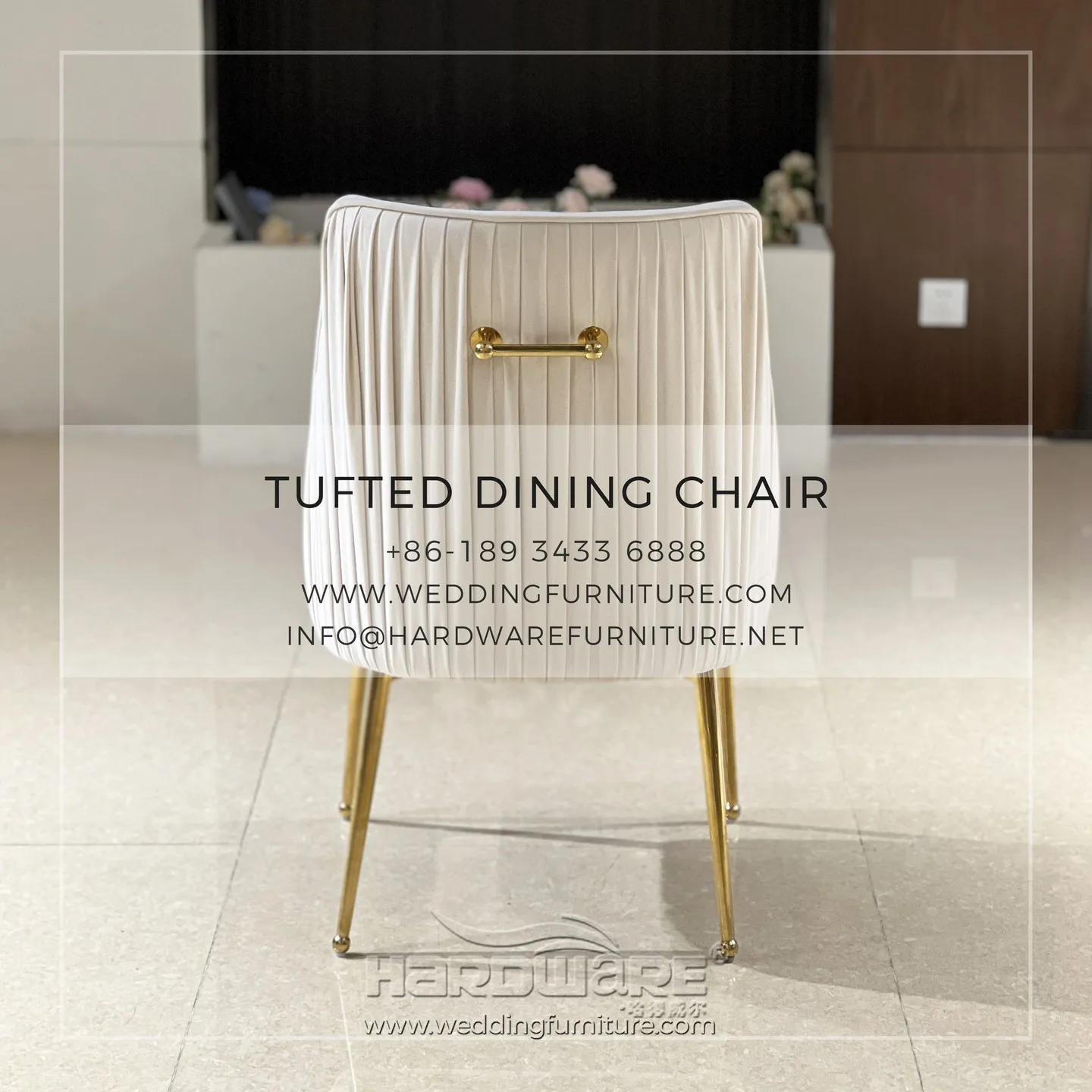 The Tufted Dining Chair's Back Handle